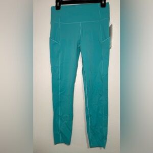 NWT Lululemon Fast And Free HR Tight 25" Womens 8 Teal High Rise Pockets